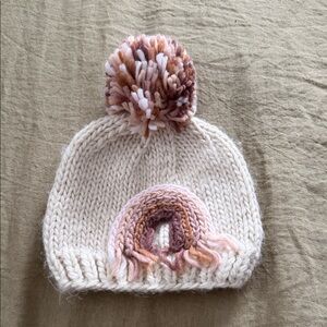 Spearmint Baby Rainbow Knit Pom Hat Sz 6-24months medium